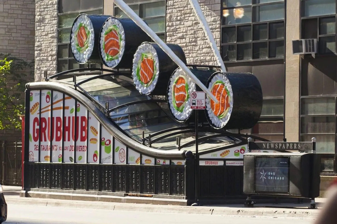 GRUBHUB — OOH TAKEOVER